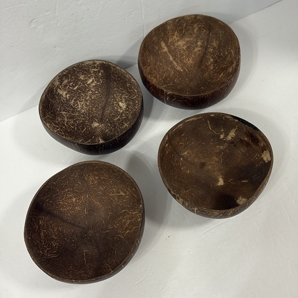 Coconut Shell Bowls Set Of 4 never used - Picture 2 of 5